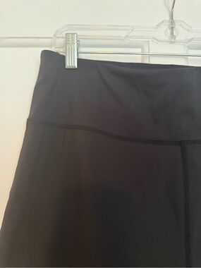 Black A-Line Active Skirt with High Waist
